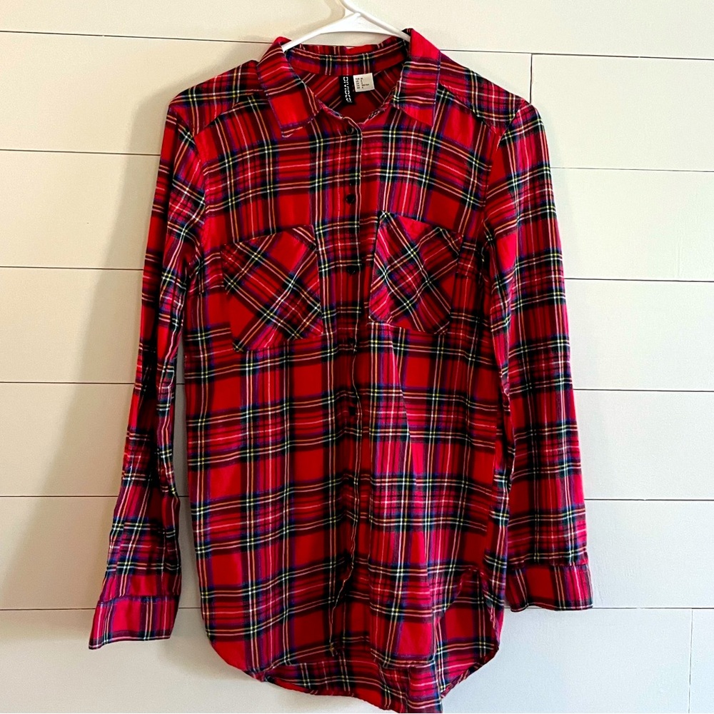 Plaid tartan button up flannel